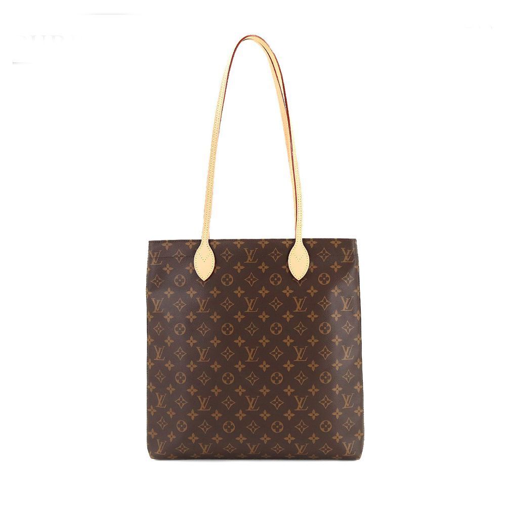 Louis Vuitton Monogram Carry It Tote Bag Brown Gold Hardware